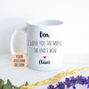 I Love You The Most The End I Win Mug, Personalized Boyfriend Gift, Christmas Gift,Anniversary Gift, Valentine&#39;s Day Gift, Funny Husband