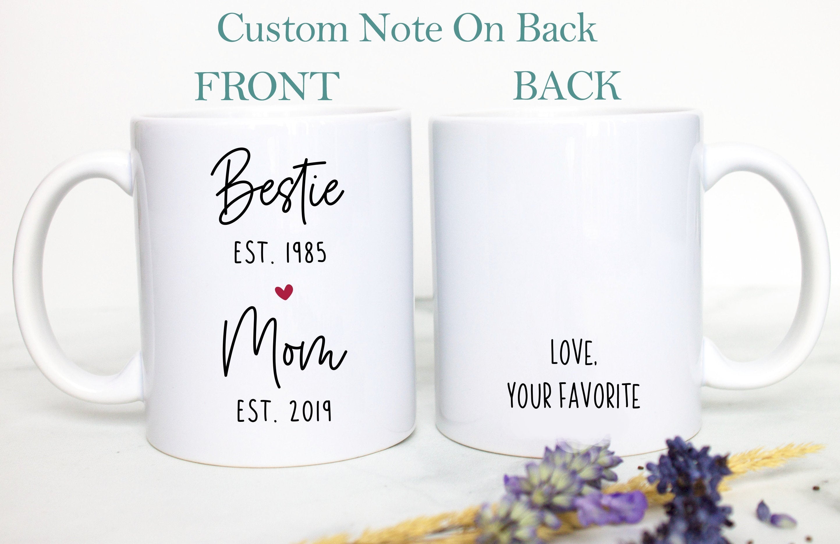 Best Friend Mom EST, Expecting Mom Gift, Mother's Day Gift, Pregnancy Announcement, Baby Shower, Mom Gift Ideas,New Mom Mug, Sister Mom Gift