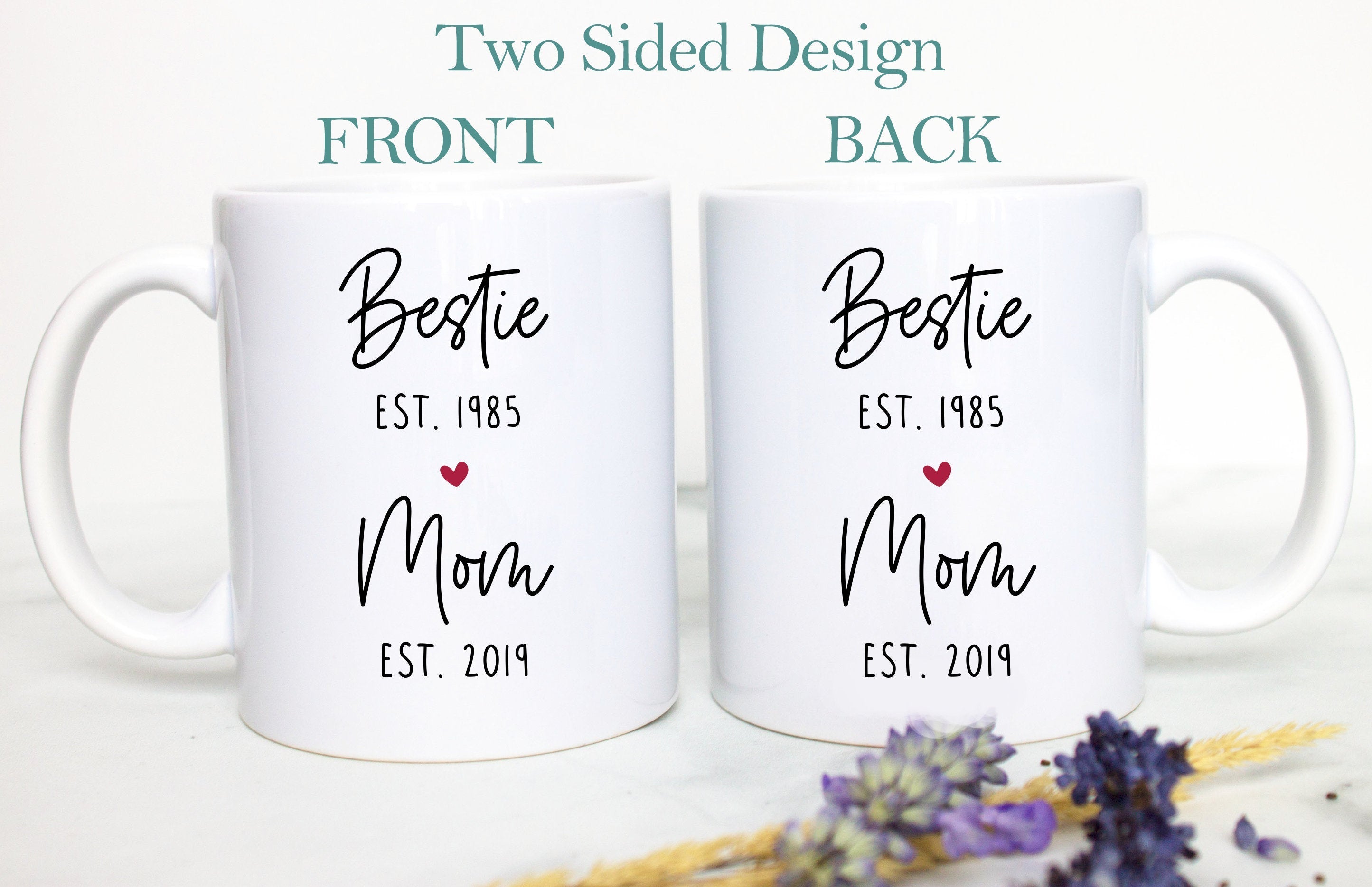 Best Friend Mom EST, Expecting Mom Gift, Mother's Day Gift, Pregnancy Announcement, Baby Shower, Mom Gift Ideas,New Mom Mug, Sister Mom Gift