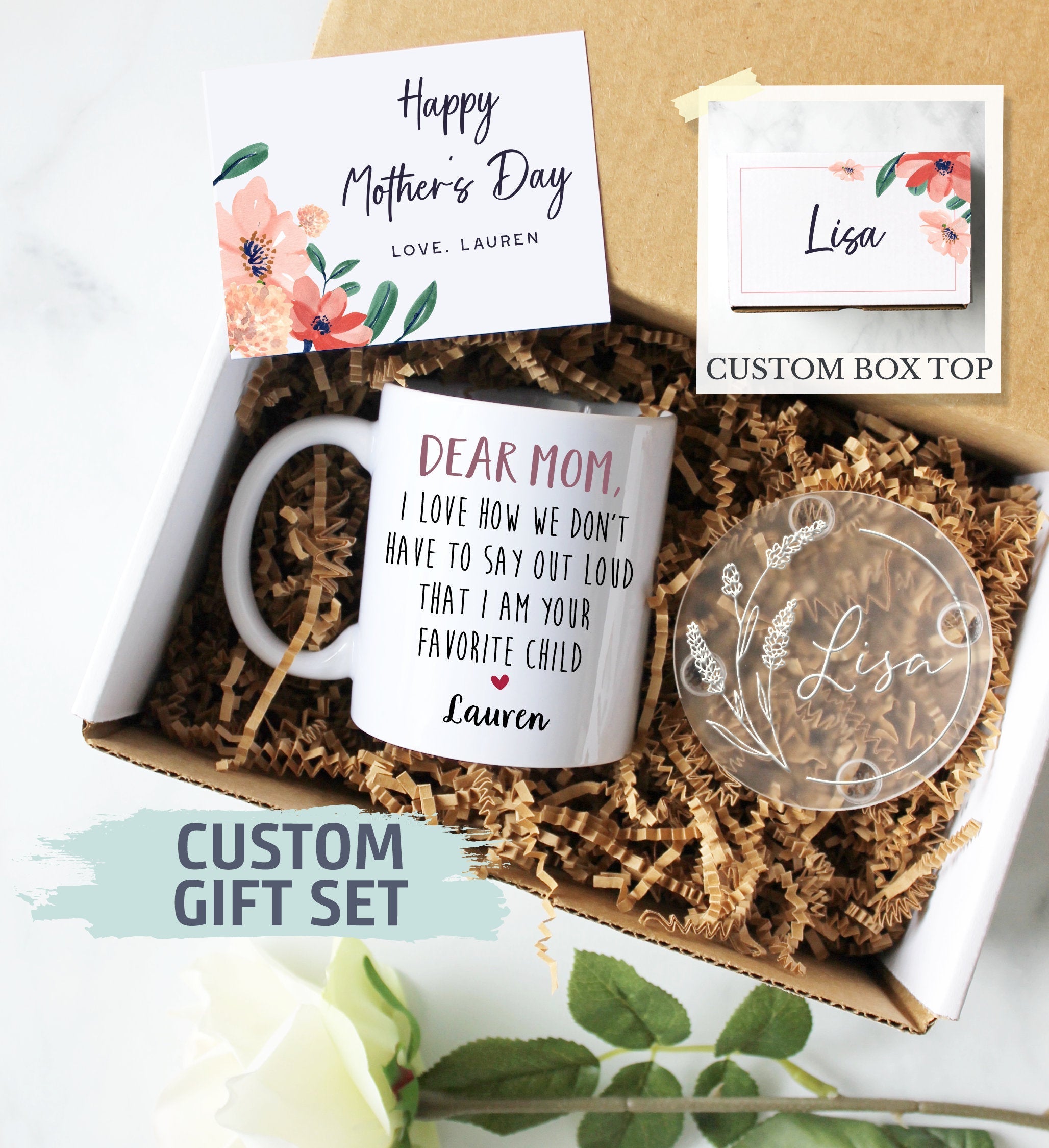 Personalized Mother's Day Gift Box | Funny Gift for Mom, Funny Mother's Day Gift Ideas, Favorite Child, Best Mom Gift, Funny Mom Mug