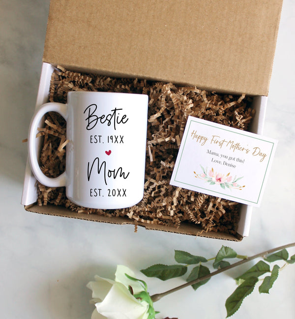 Custom First Mother&#39;s Day Gift Box | Baby Shower Gift, New Mom Gift, First Time Mom Mug, Happy First Mother&#39;s Day Gift, New Mom Mug