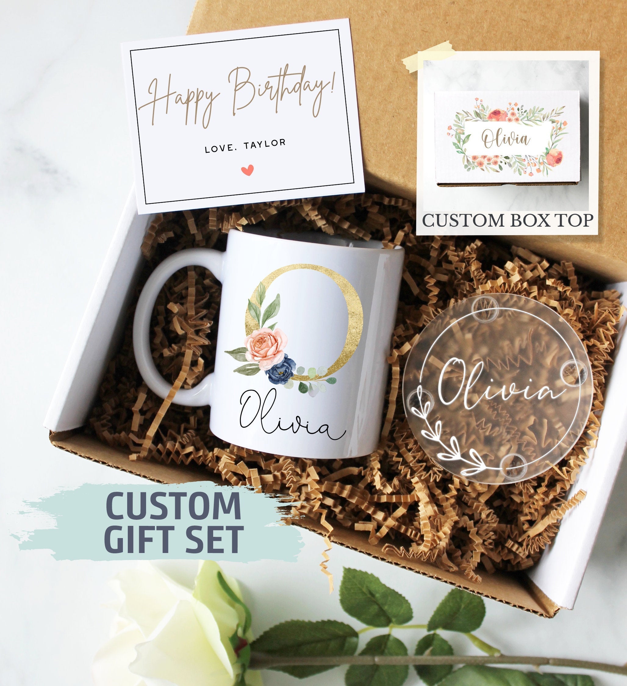 Personalized Birthday Gift Box | Gift for Her, Birthday Gift Idea, Custom Birthday Care Package, Birthday Mug, Birthday Gift for Best Friend