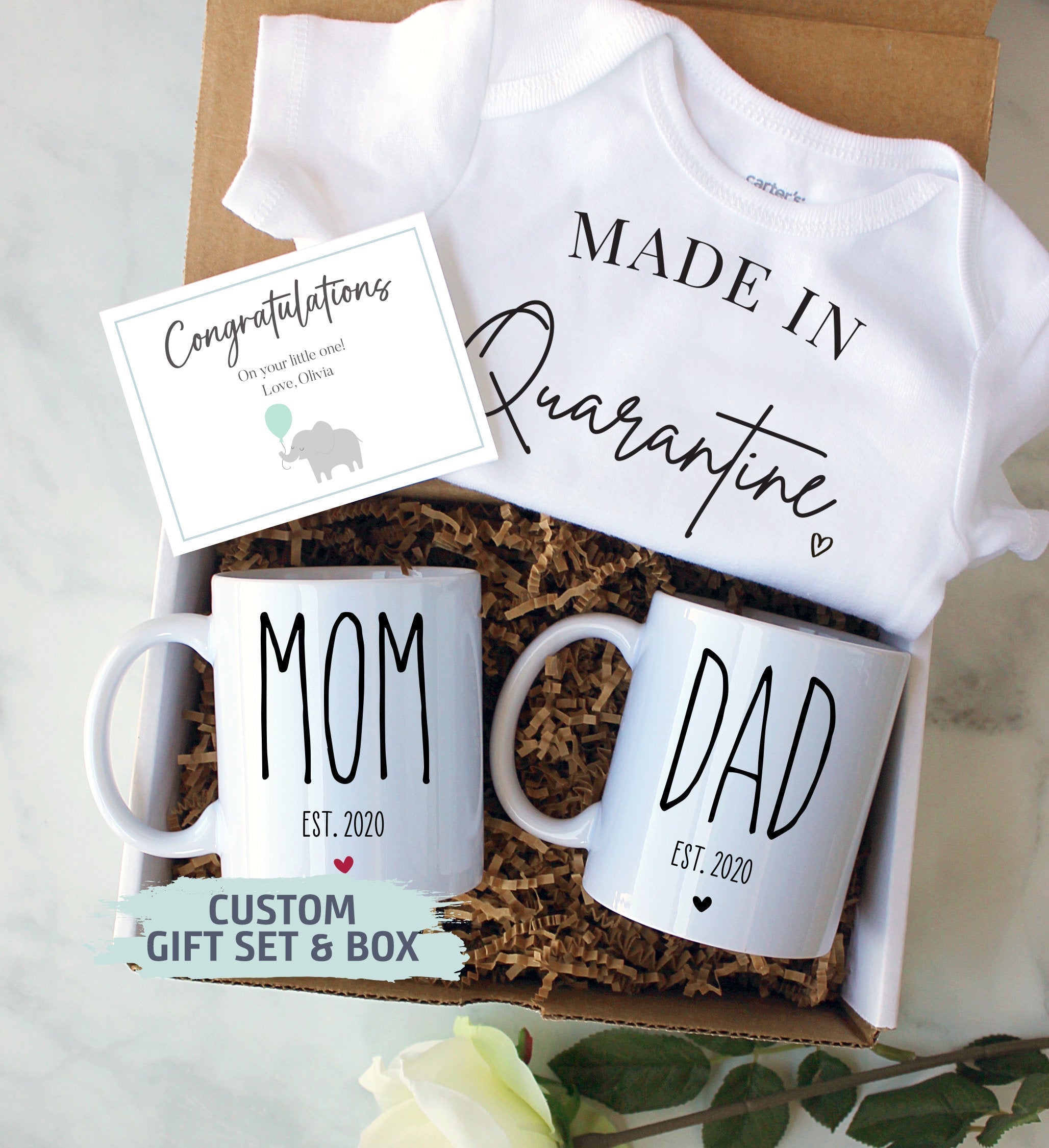 Expecting Parents Gift Box | New Parents Gift Set, Baby Announcement, New Mom Mug, New Dad Gift, Pregnancy Reveal, Baby Shower Gift Box