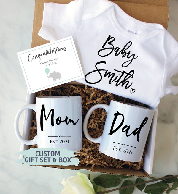 Expecting Parents Gift Box | New Parents Gift Set, Baby Announcement, New Mom Mug, New Dad Gift, Pregnancy Reveal, Baby Shower Gift Box