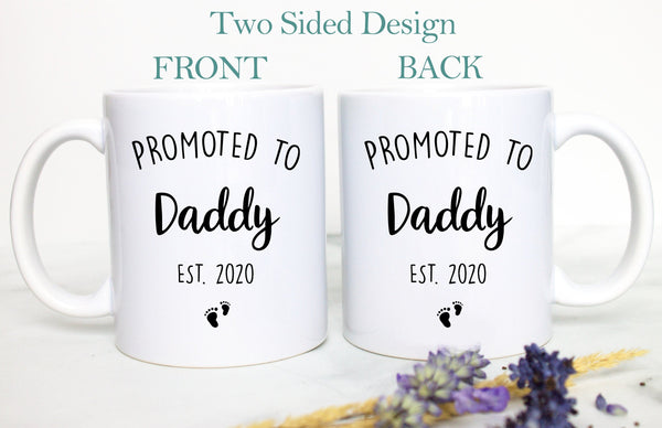 Promoted to Mommy and Daddy Individual OR Mug Set, Dad To Be Gift New Dad Gift, New Mom, Baby Reveal, Mom to be, Pregnancy Announcement