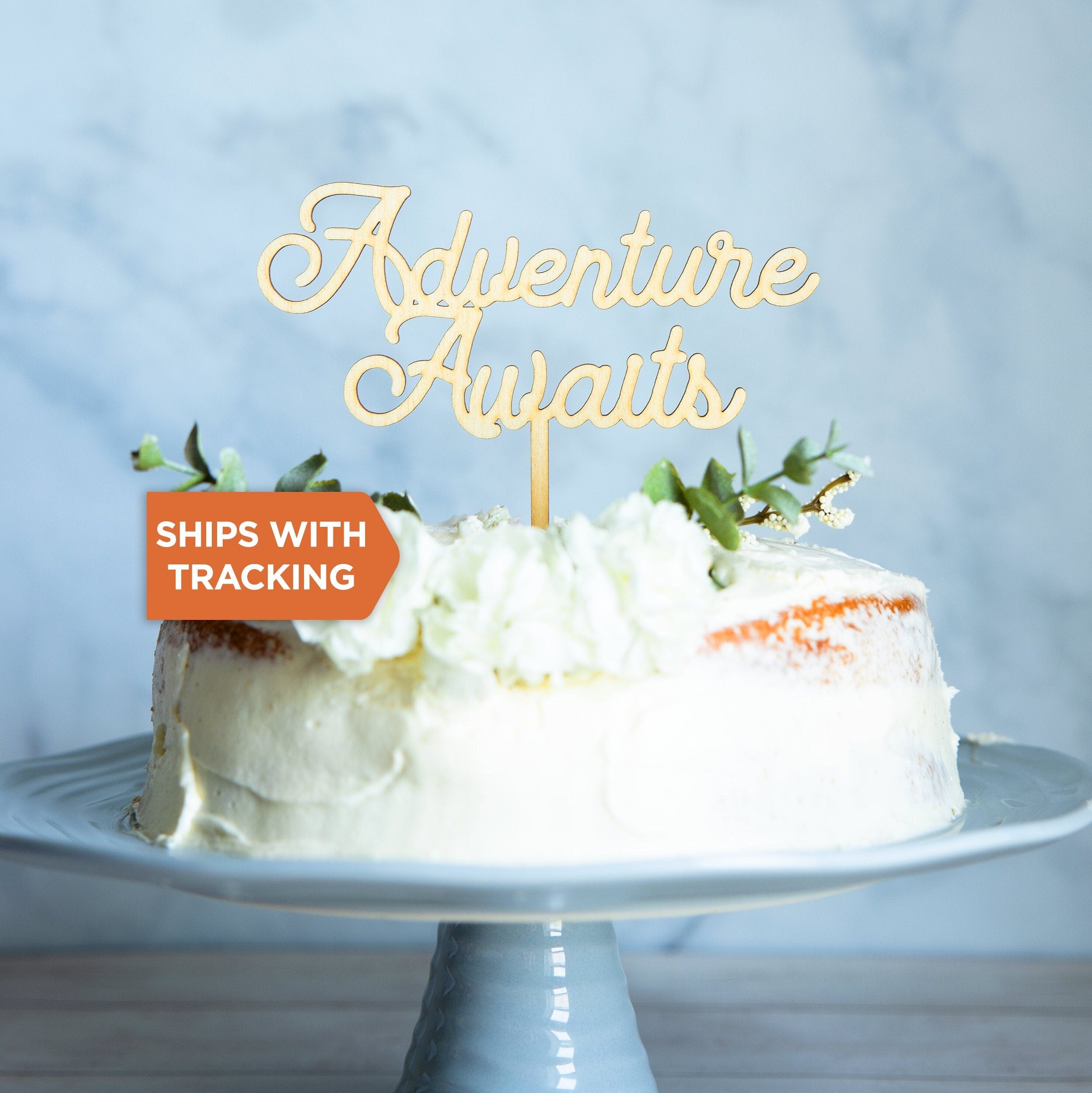 Adventure Awaits Cake Topper