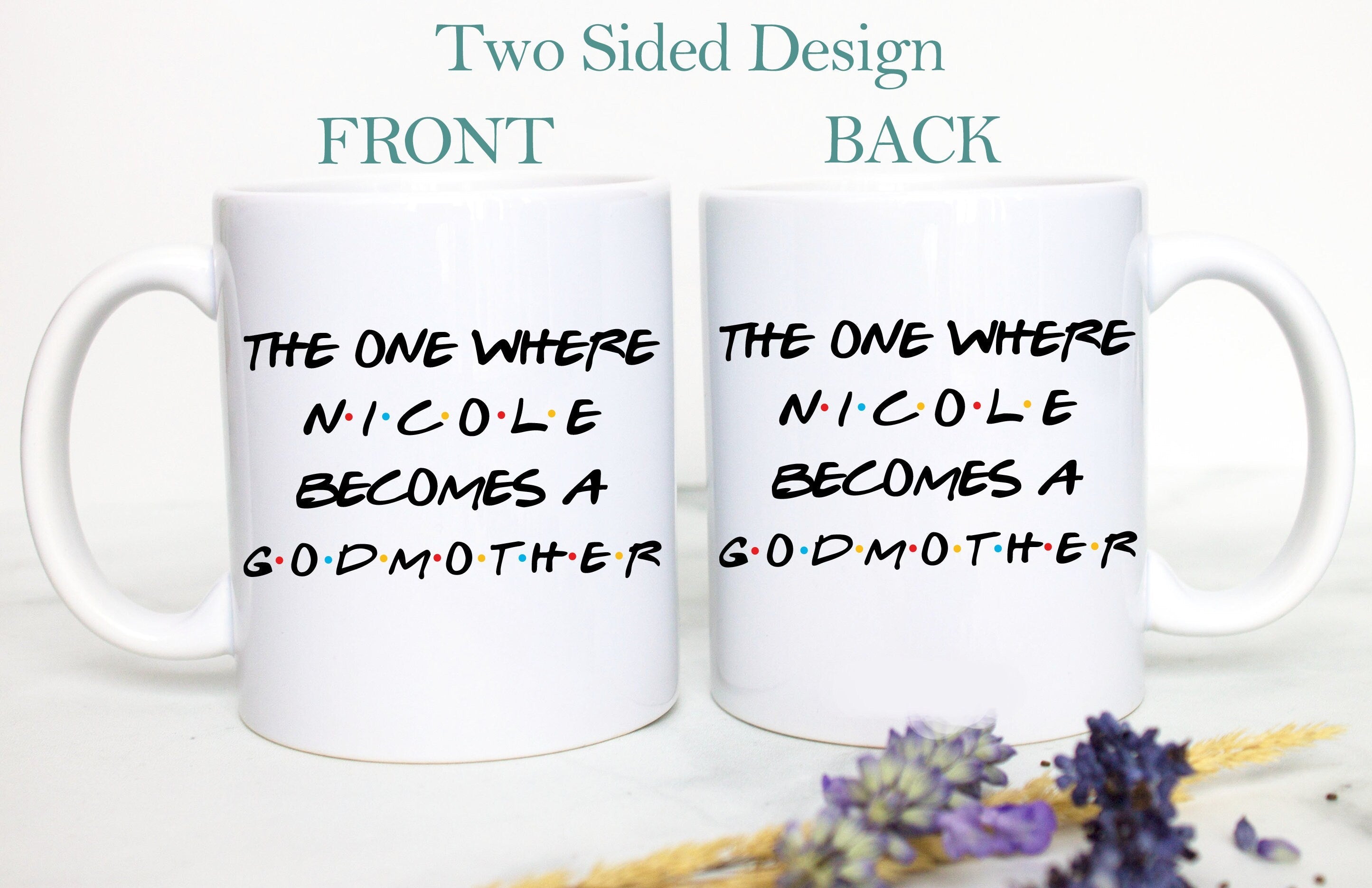 Godfather and Godmother Individual OR Mug Set | Promoted to Godmother, Godfather Gift, Custom Godparent Mug, Godfather Mug Godmother Gift