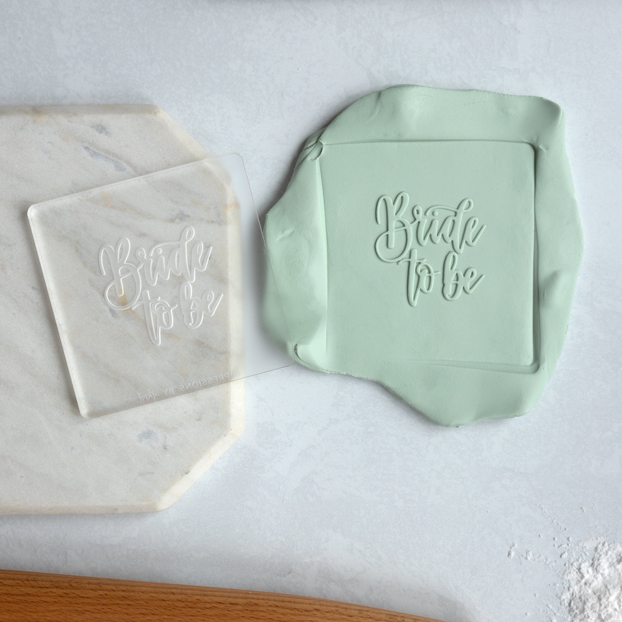 Bride to Be Fondant Embosser Stamp and Cutter | Wedding Cookie Stamp,Anniversary Embosser, Debosser, Engagement Fondant Stamp,Bride Embosser