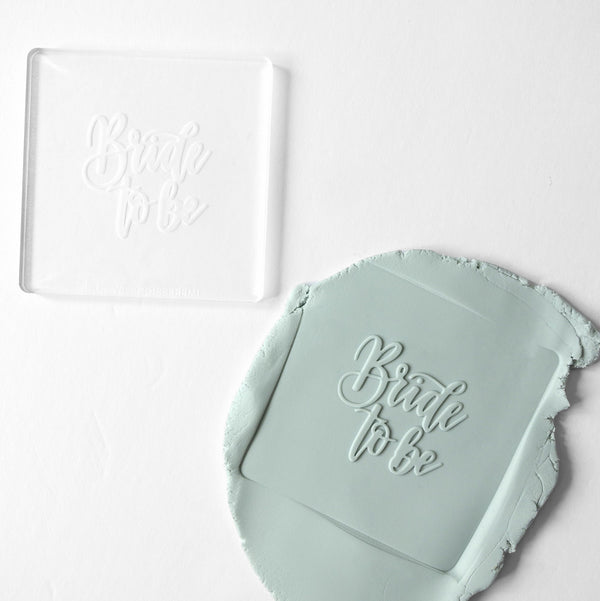 Bride to Be Fondant Embosser Stamp and Cutter | Wedding Cookie Stamp,Anniversary Embosser, Debosser, Engagement Fondant Stamp,Bride Embosser