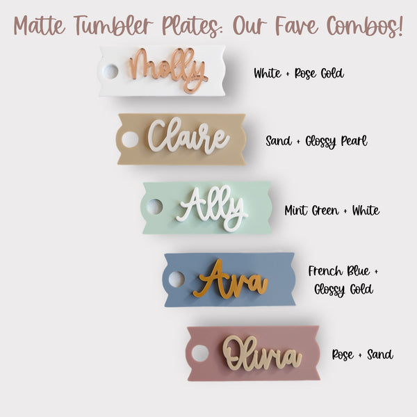 Personalized Tumbler Name Plate Quencher H2.0