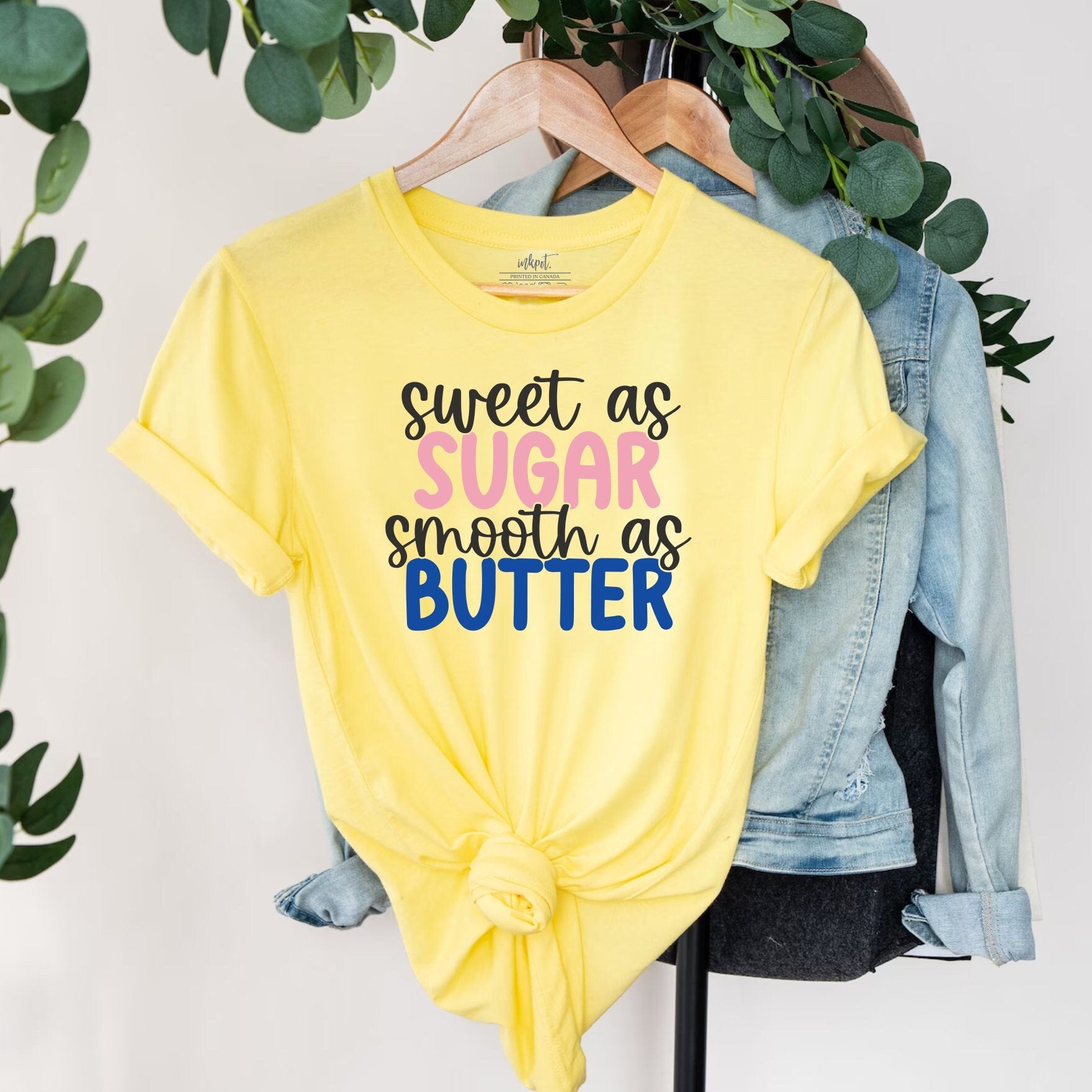 Sweet as Sugar Smooth as Butter T-Shirt | Stick of Butter Shirt, Gift For Baker, Funny Baking Shirt,Butter Lover Shirt,Funny Butter Shirt