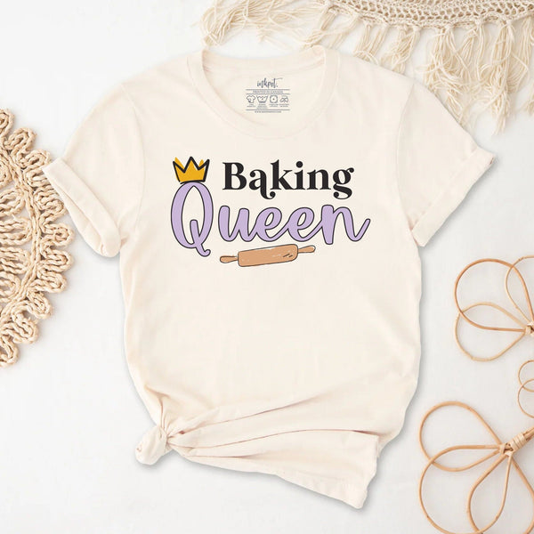 Baking Queen T-Shirt | Baking Shirt, Gift For Baker,Baker T-Shirt, Funny Baking Shirt,Cookie Lover Shirt,Baking Mom Shirt