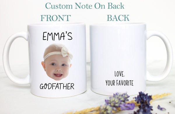 Godfather Personalized Mug | Custom Child Face, New Godfather Baptism Gift, Godparent Gift, Godfather Proposal, Will You Be My Godfather