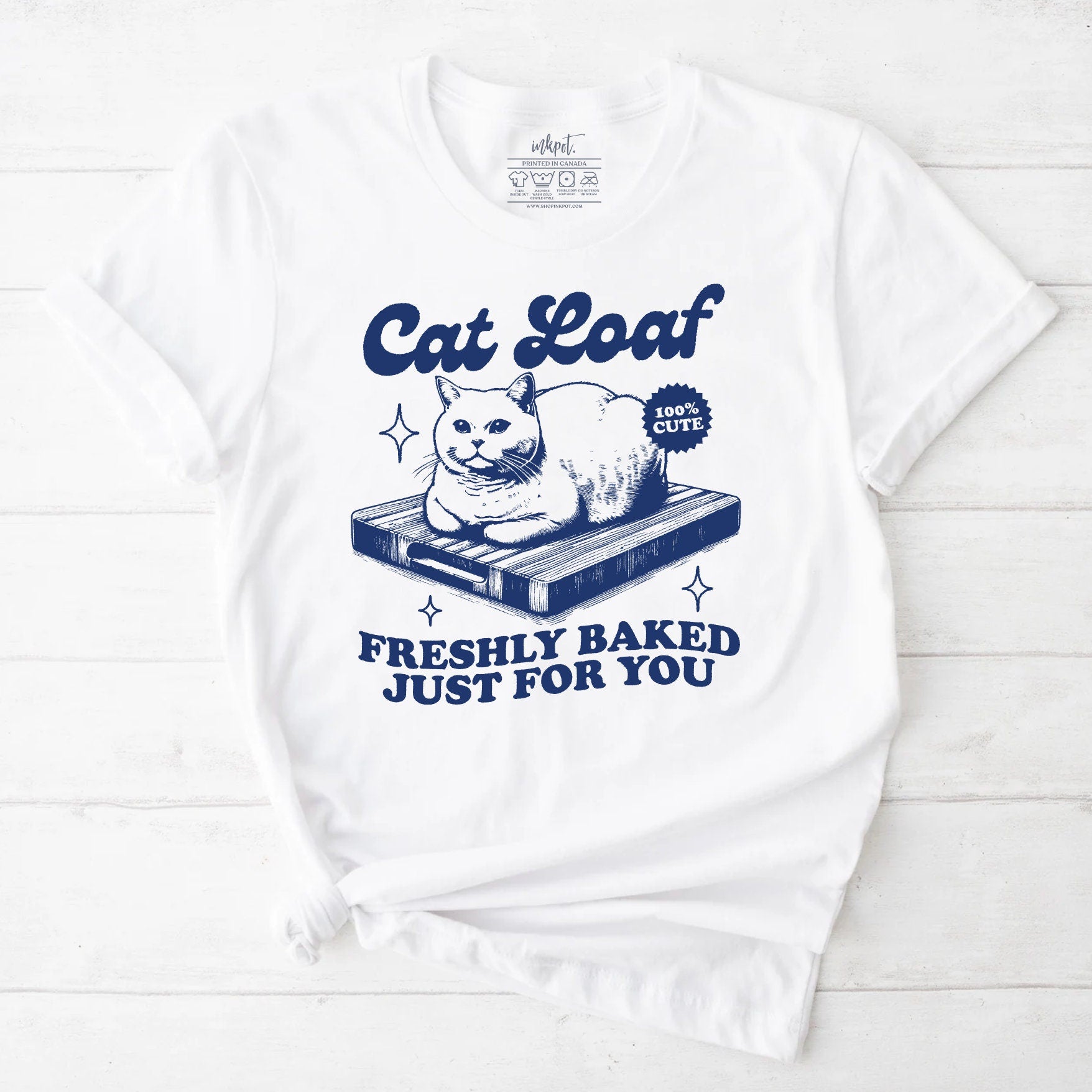 Cat Loaf Freshly Baked T-Shirt | Baking Shirt, Gift For Baker,Baker T-Shirt,Funny Baking Shirt, Bakery Gift,Baking Mom Shirt, Cat Shirt