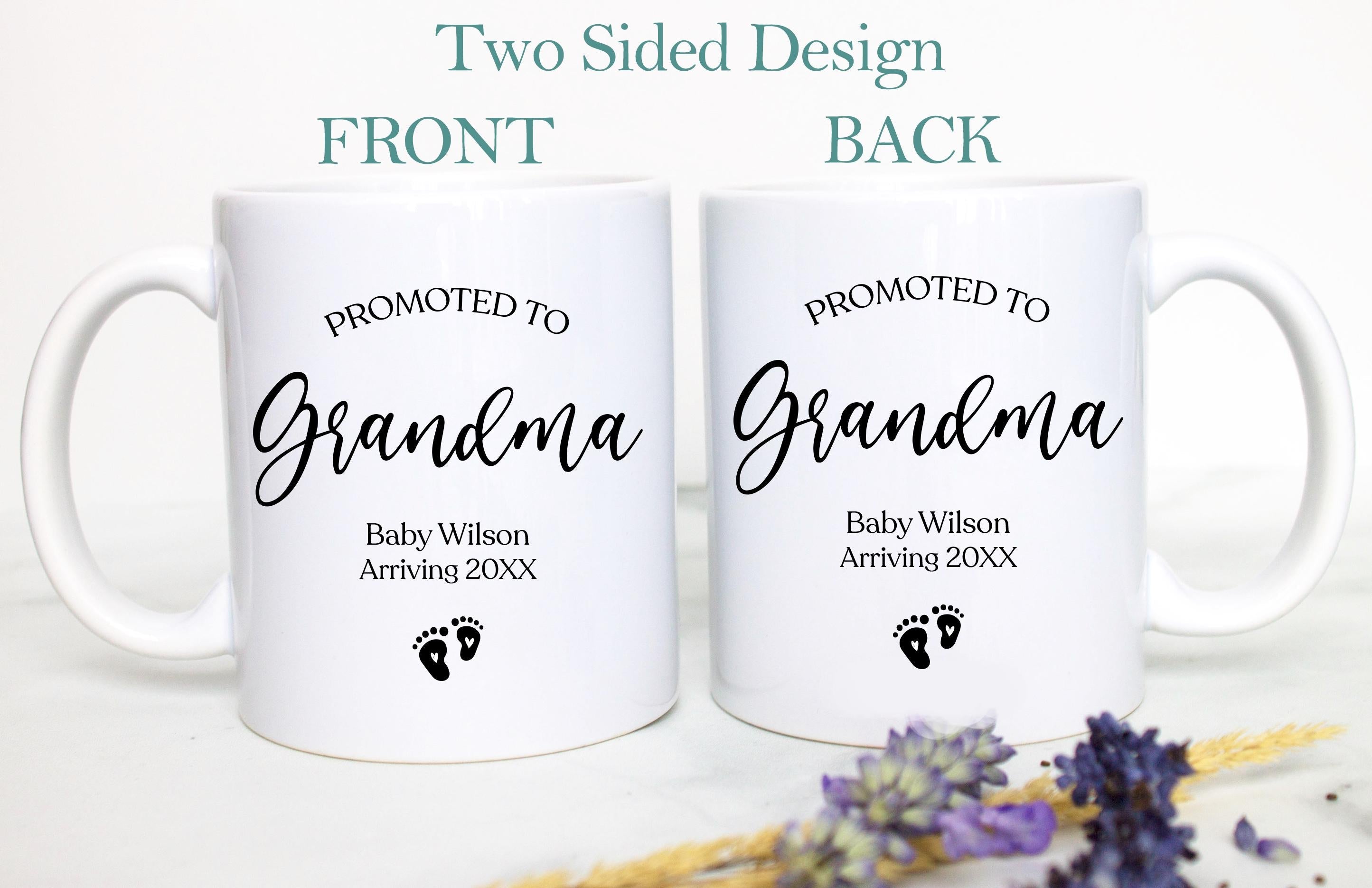 Pregnancy Announcement Grandparents Individual OR Mug Set | New Grandparents Mug,Promoted to Grandma Mug, Promoted Grandpa, Pregnancy Reveal