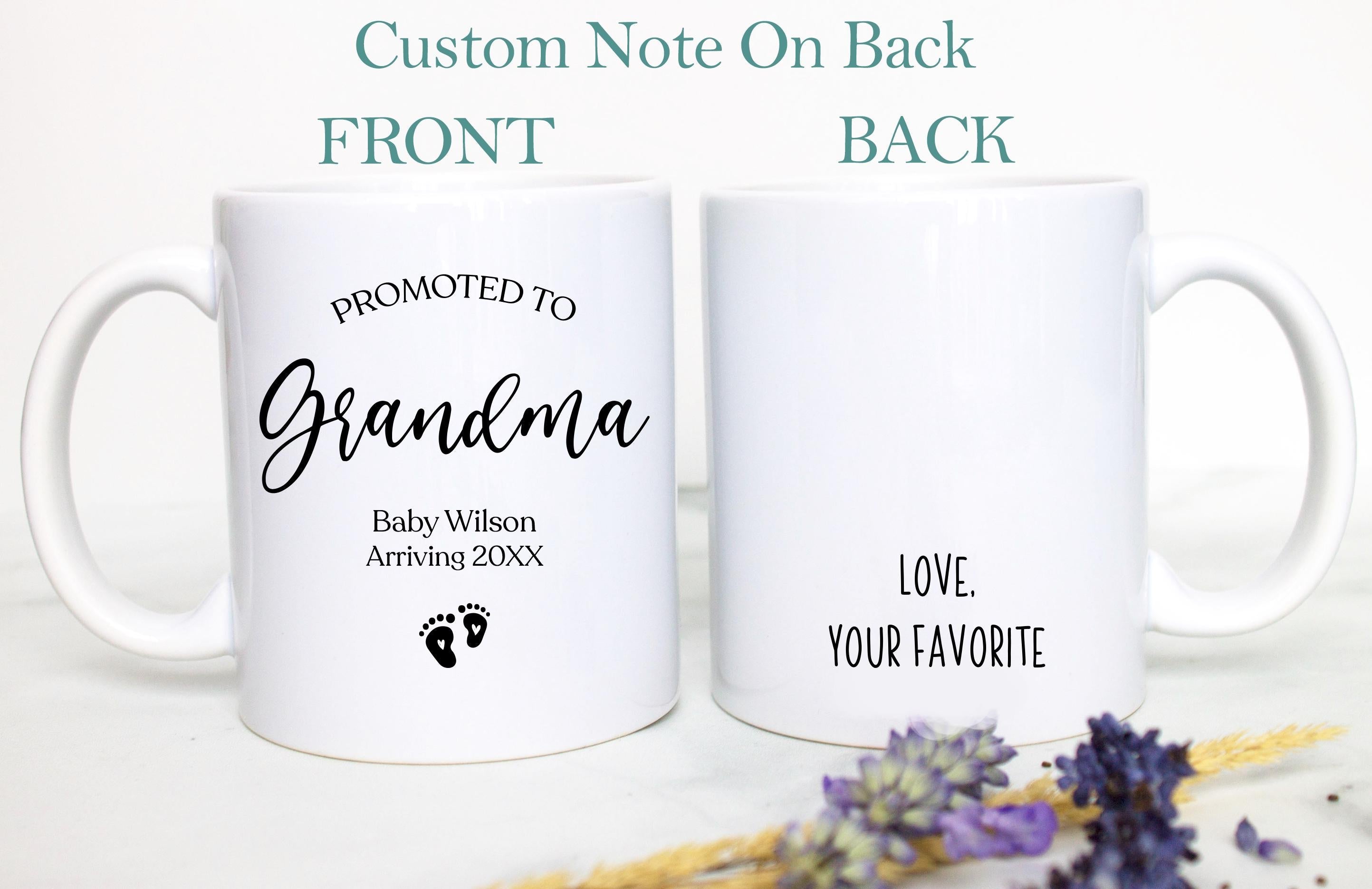 Pregnancy Announcement Grandparents Individual OR Mug Set | New Grandparents Mug,Promoted to Grandma Mug, Promoted Grandpa, Pregnancy Reveal