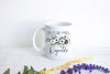 Future Mrs. Blue Floral Custom Name - White Ceramic Mug