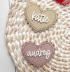Personalized Valentine's Day Heart Basket Tag | Custom Valentine's Day Name Tag, Acrylic Heart Name Tag, Acrylic Heart Tag,Valentine's Heart