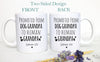 Promoted From Dog Grandma and Grandpa To Human Grandma and Grandpa Individual or Mug Set - White Ceramic Mug