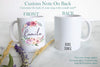 Pink and Purple Floral Wreath with Custom Name - White Ceramic Mug