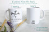 Father of the Groom Mother of the Groom Individual or Mug Set Custom Name With Date - White Ceramic Mug