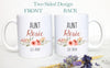 Personalized Aunt Name Peach Floral - White Ceramic Mug