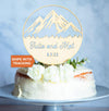 Custom Name Mountain Wedding Cake Topper