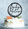 Custom Baby Name Coming Soon Cake Topper