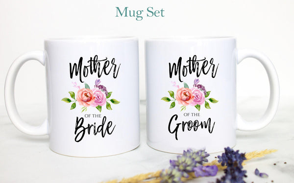 Mother of the Bride Mother of the Groom Individual or Mug Set Custom Name - White Ceramic Mug
