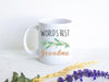 World's Best Grandma Greenery - White Ceramic Mug