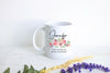 Pink Floral Bridesmaid Custom Name and Date - White Ceramic Mug