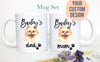 Personalized Pomeranian Mom and Dad Individual or Mug Set - White Ceramic Custom Mug