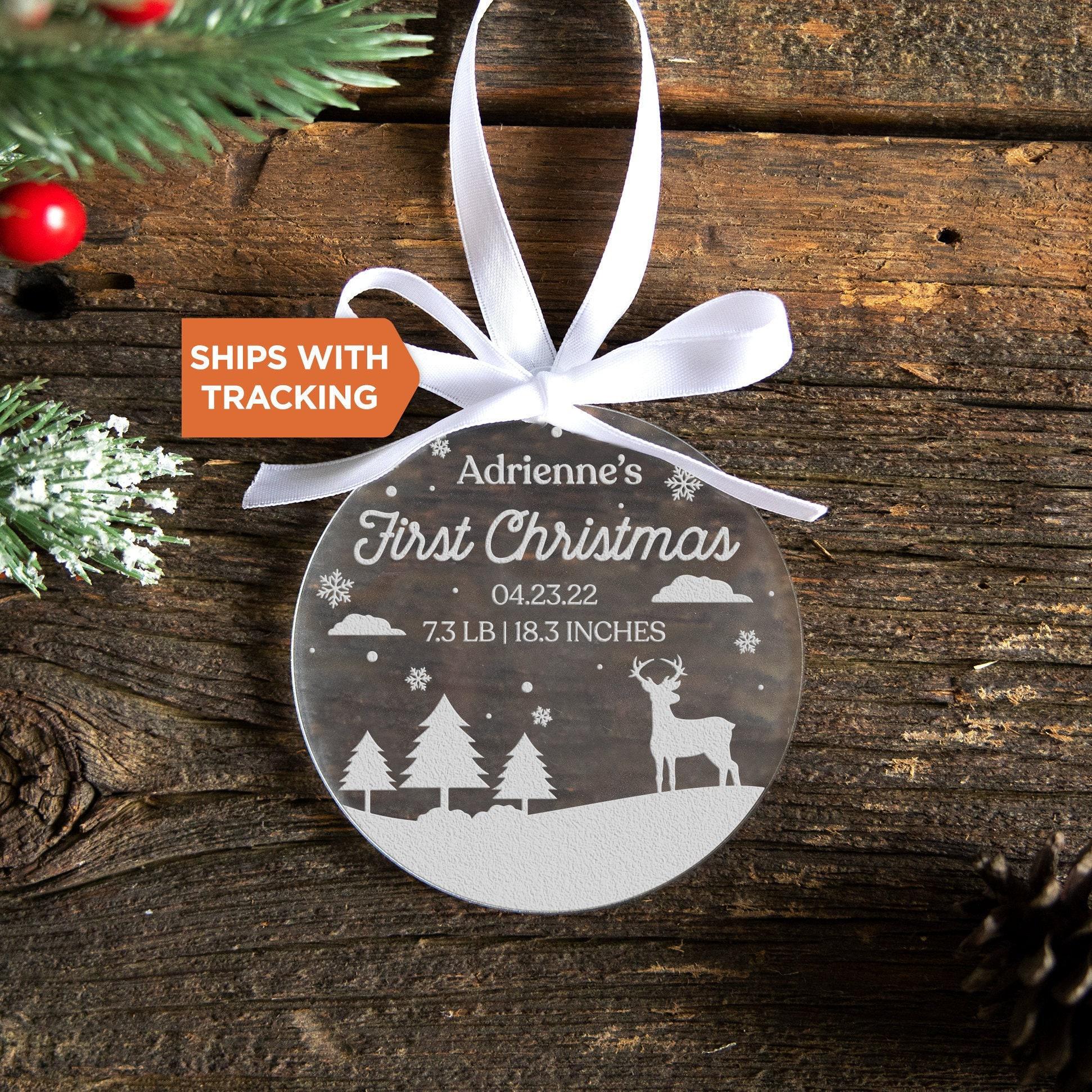 Custom Baby's First Christmas Ornament