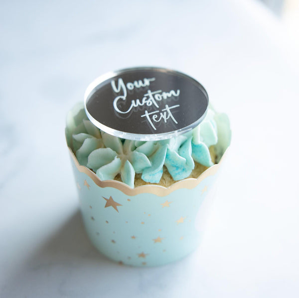 Custom Text Cupcake Topper