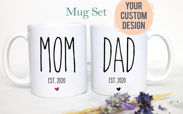 Mom and Dad Mug Set EST #8 - White Ceramic Mug