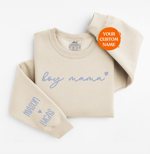 Boy Mama Sweatshirt With Custom Names | Boy Mom Sweater, Mother's Day Gift, Mother's Day Gift Ideas,New Mom Outfit,Mom Birthday Gift Clothes
