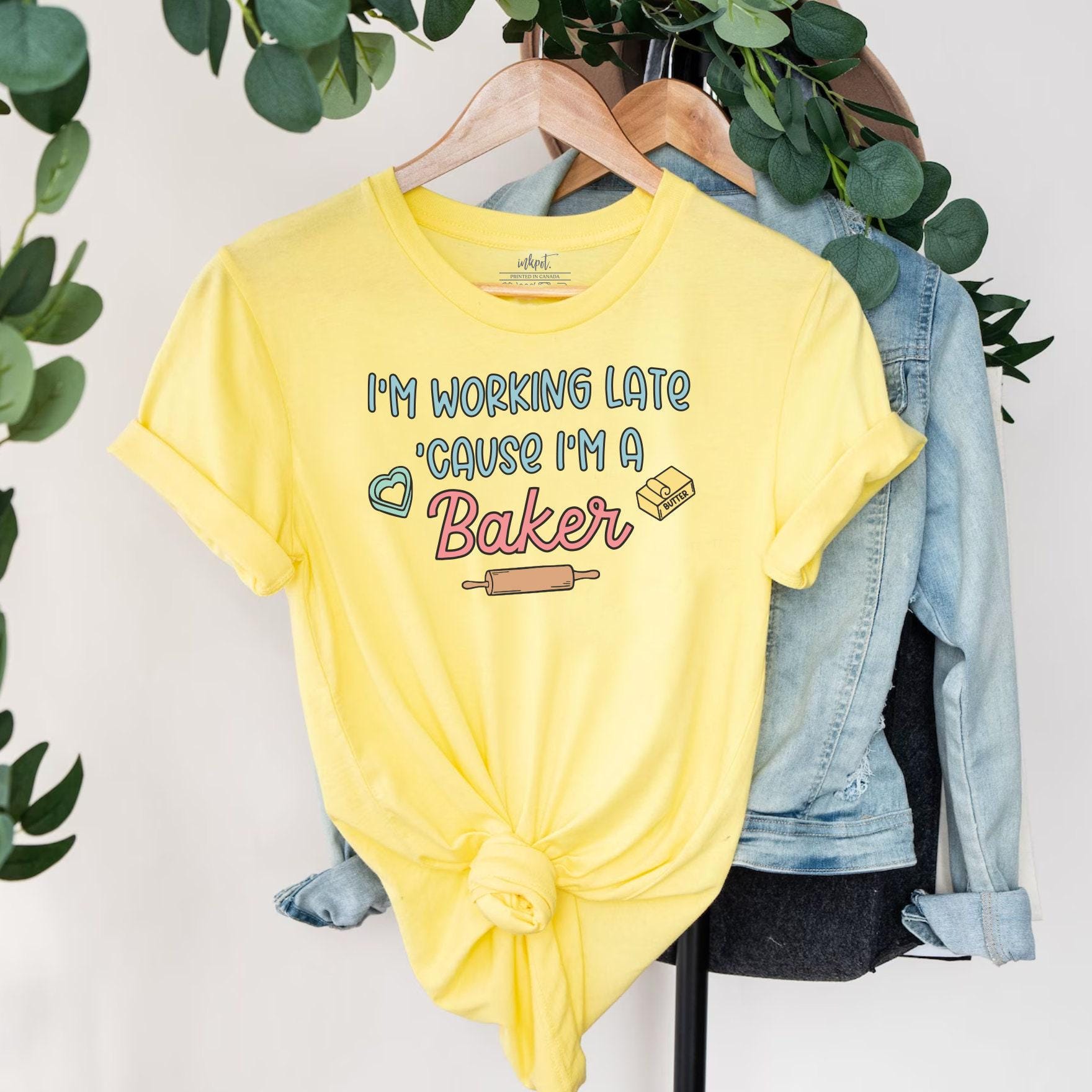 I'm Working Late Because I'm A Baker T-Shirt