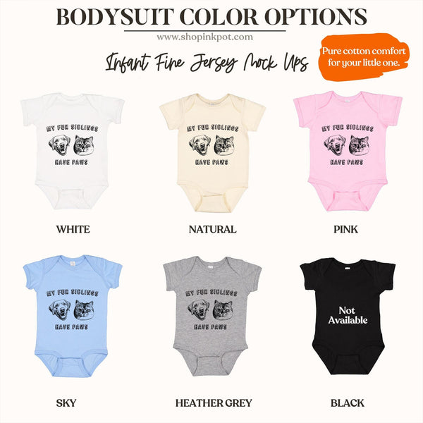 Custom Pet Photo Bodysuit | Protected By Pets, Fur Sibling Has Paws, Baby Gift, Dog Brother, Baby Announcement,Cat Portrait,New Best Friend