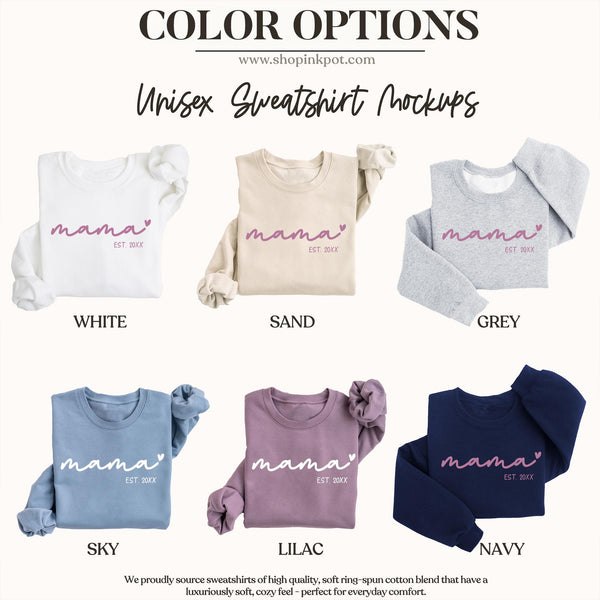 Mama Sweatshirt With Custom Names | Custom Mom Sweater, Mother's Day Gift, Mother's Day Gift Ideas, New Mom Outfit, Mom Birthday Gift
