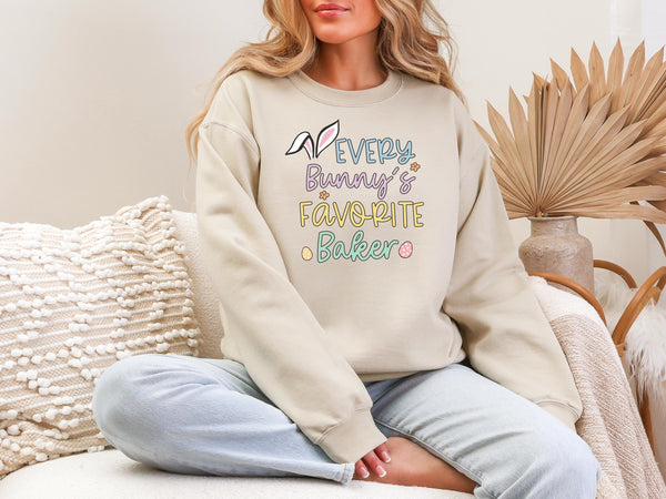 Easter Baker Shirt Sweatshirt | Cute Easter Shirt, Happy Easter Shirt, Easter Tee, Women Easter Tee, Cute Bunny Tee, Easter Baker Sweatshirt