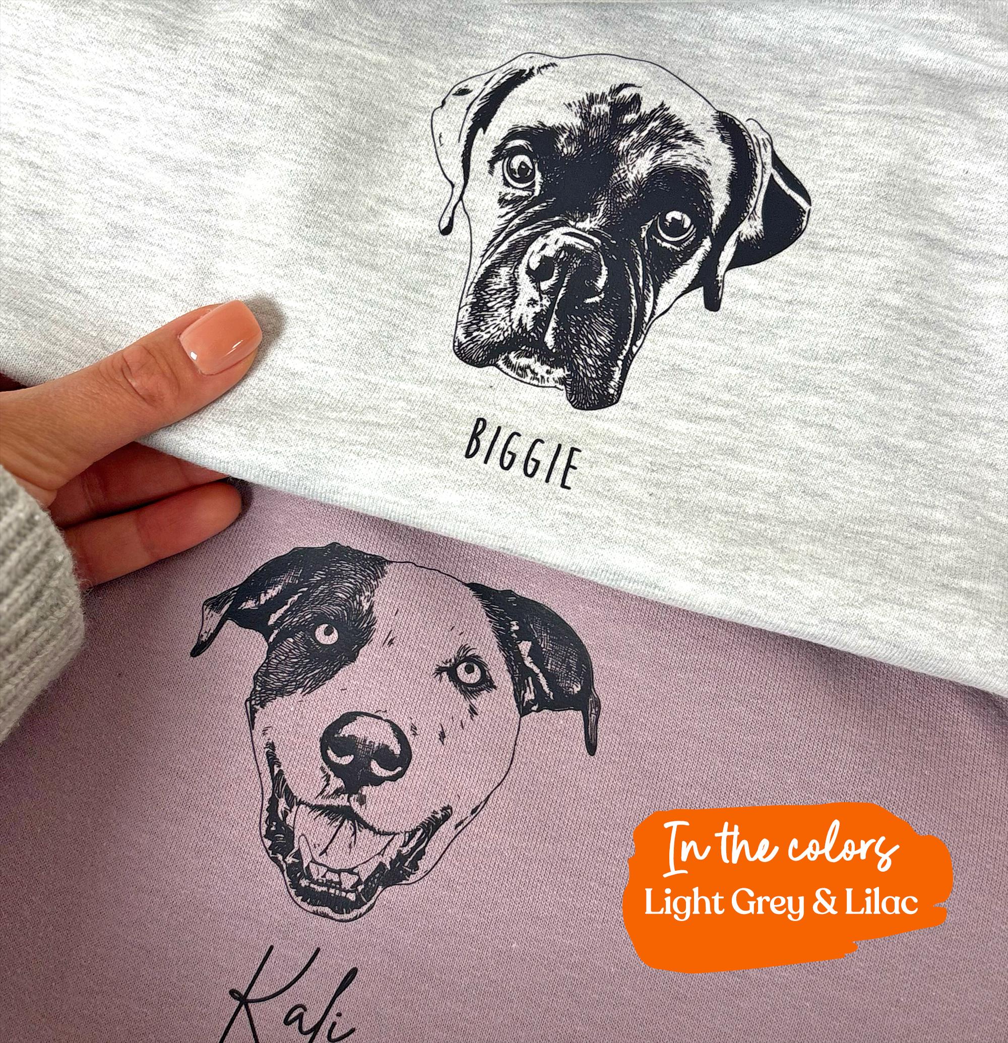 Custom Pet Portrait Sweatshirt: Dog or Cat Photo Memorial Gift