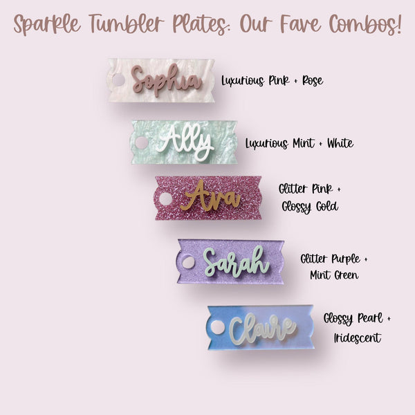 Personalized Stanley Tumbler Name Plate for Quencher H2.0