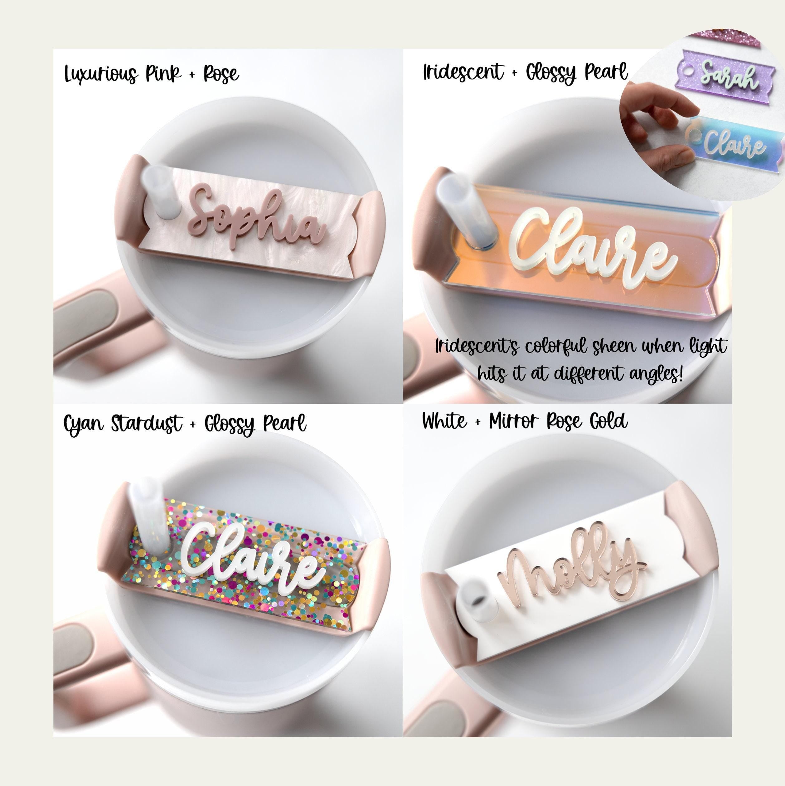 Personalized Stanley Tumbler Name Plate for Quencher H2.0