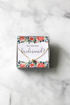Bridesmaid Pearl Necklace Gift - Peach Floral
