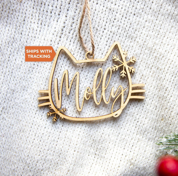 Personalized Cat Name Ornament