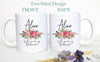 Bohemian Boho Floral Will You Be My Bridesmaid Custom Name - White Ceramic Mug