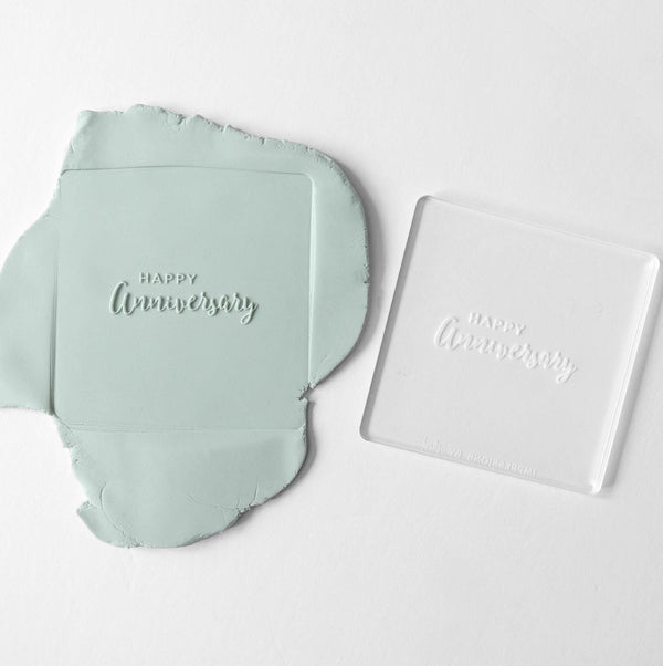 Happy Anniversary Fondant Embosser Stamp and Cutter