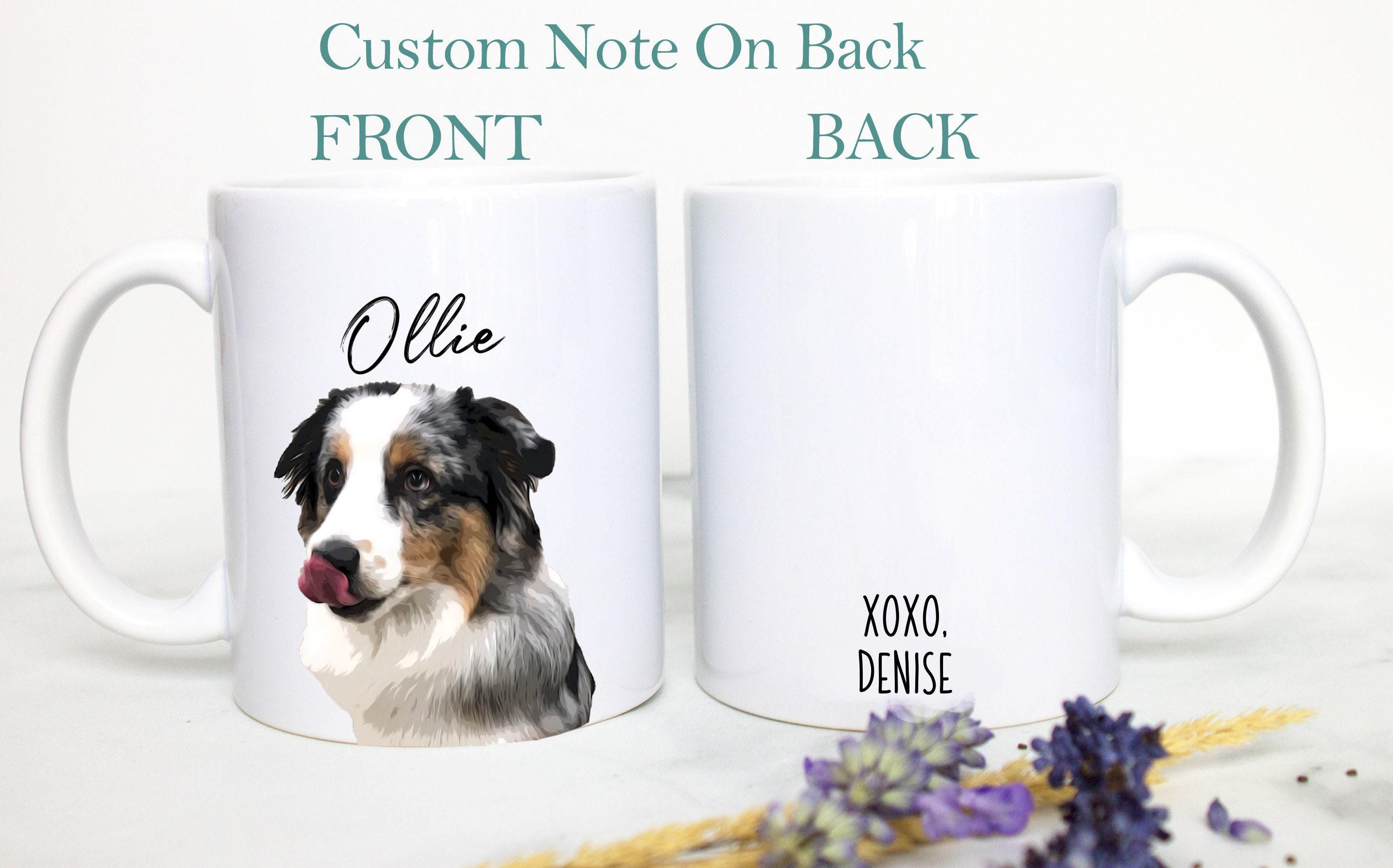 Custom Dog Mug, Pet Portrait, Personalized Dog Lovers Mug, Dog Owner Gift, Dog Mom, Dog Dad, Gift for Dog Photo Mug, Pet Loss, Dog Memorial