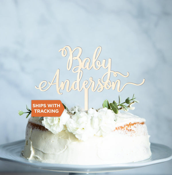 Custom Baby Name Cake Topper