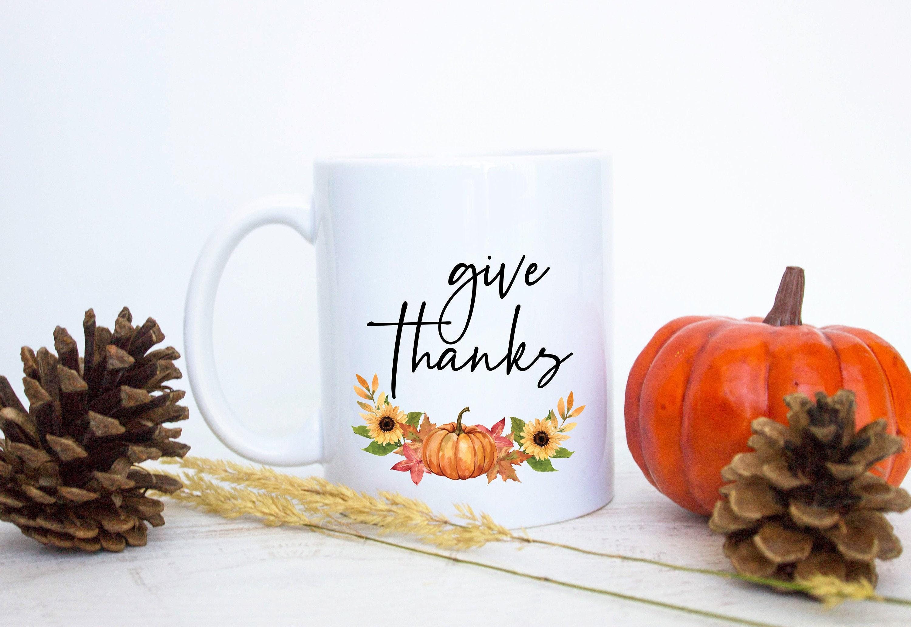 Give Thanks Mug - White Ceramic Mug